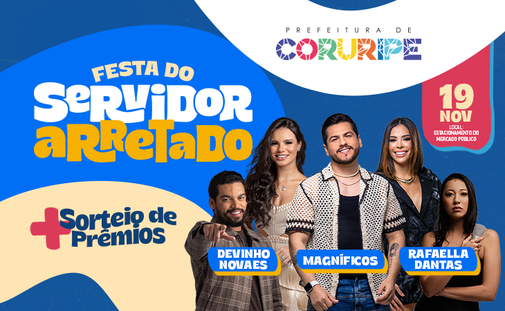 Prefeitura de Coruripe anuncia atrações da Festa do Servidor 2025